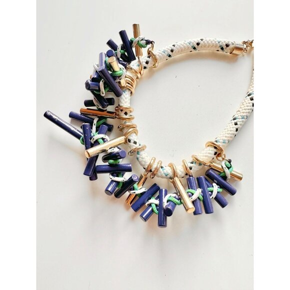 ZARA Rope Metal Bar Statement Princess Necklace - Picture 4 of 13